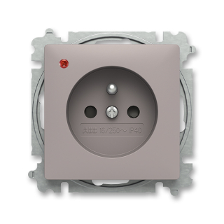 Zásuvka bezšroubová s ochranou před přepětím, 6699T-A06657 244, ABB, Zoni®, greige