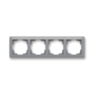 Rámeček čtyřnásobný, 3901T-A00040 141, ABB, Zoni®,  šedá / bílá