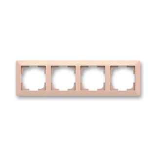 Rámeček čtyřnásobný, 3901T-A00040 142, ABB, Zoni®,  pudrová / bílá