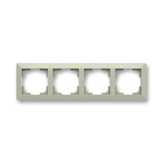 Rámeček čtyřnásobný, 3901T-A00040 143, ABB, Zoni®,  olivová / bílá