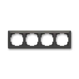 Rámeček čtyřnásobný, 3901T-A00040 137, ABB, Zoni®,  matná černá / bílá