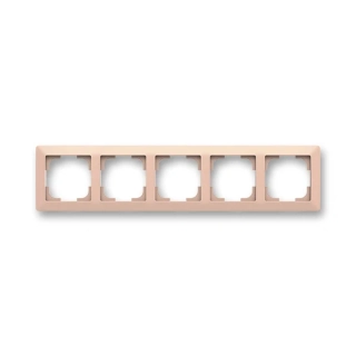 Rámeček pětinásobný, 3901T-A00050 142, ABB, Zoni®, pudrová / bílá