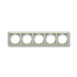 Rámeček pětinásobný, 3901T-A00050 143, ABB, Zoni®, olivová / bílá