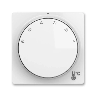 Kryt termostatu s otočným ovladačem, 3292T-A00300 500, ABB, Zoni®, bílá