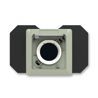 Zásuvka centrálního vysávání, 5530T-C67107 143, ABB, Zoni®, olivová / bílá
