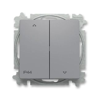 Ovládač žaluziový (tlačítko) IP44, řazení 1/0+1/0 s blokováním, 3559T-A88940 241, ABB, Zoni®, šedá