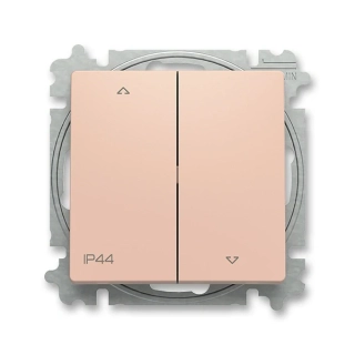 Ovládač žaluziový (tlačítko) IP44, řazení 1/0+1/0 s blokováním, 3559T-A88940 242, ABB, Zoni®, pudrová