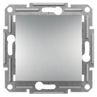 Asfora - Spínač jednopólový řazení 1, bezšroubový, aluminium, EPH0100161 