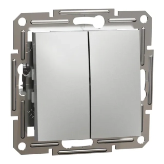 Asfora - Přepínač sériový řazení 5, bezšroubový, aluminium, EPH0300161 