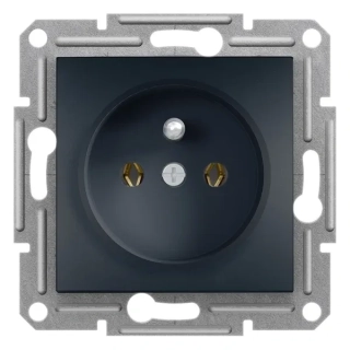 Asfora - Zásuvka 2P+PE 250V 16A, antracit, EPH2800171