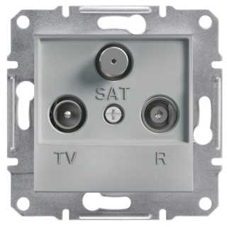 Asfora - Zásuvka TV-R-SAT, průběžná, aluminium, EPH3500261