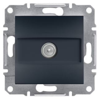 Asfora - Zásuvka TV, průběžná 8dB, antracit, EPH3200371