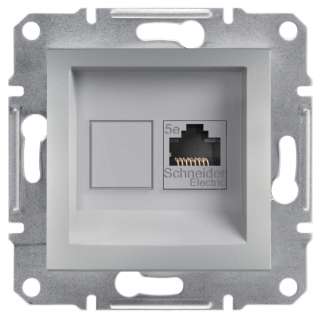 Asfora - Zásuvka datová RJ45, kat.5e UTP, aluminium, EPH4300161