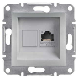 Asfora - Zásuvka datová RJ45, kat.6 UTP, aluminium, EPH4700161