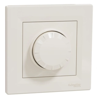 Asfora - Univerzální otočný LED stmívač, řazení 6, 230V, 370W, vícevodičový, krémová, EPH6800123