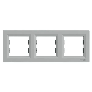 Asfora - Krycí rámeček trojnásobný, aluminium, EPH5800361