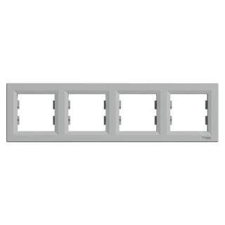 Asfora - Krycí rámeček pětinásobný, aluminium, EPH5800561