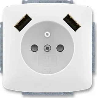 ZASUVKA CLON.+2XUSB NABI.5569A-A22357 B - 1 ks skladem