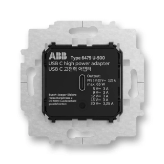 Přístroj nabíjecí USB-C, 65 W, ABB, 2CKA006400A0437