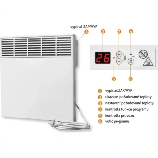 Přímotop Basic Pro, 1 kW, bílá